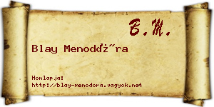 Blay Menodóra névjegykártya